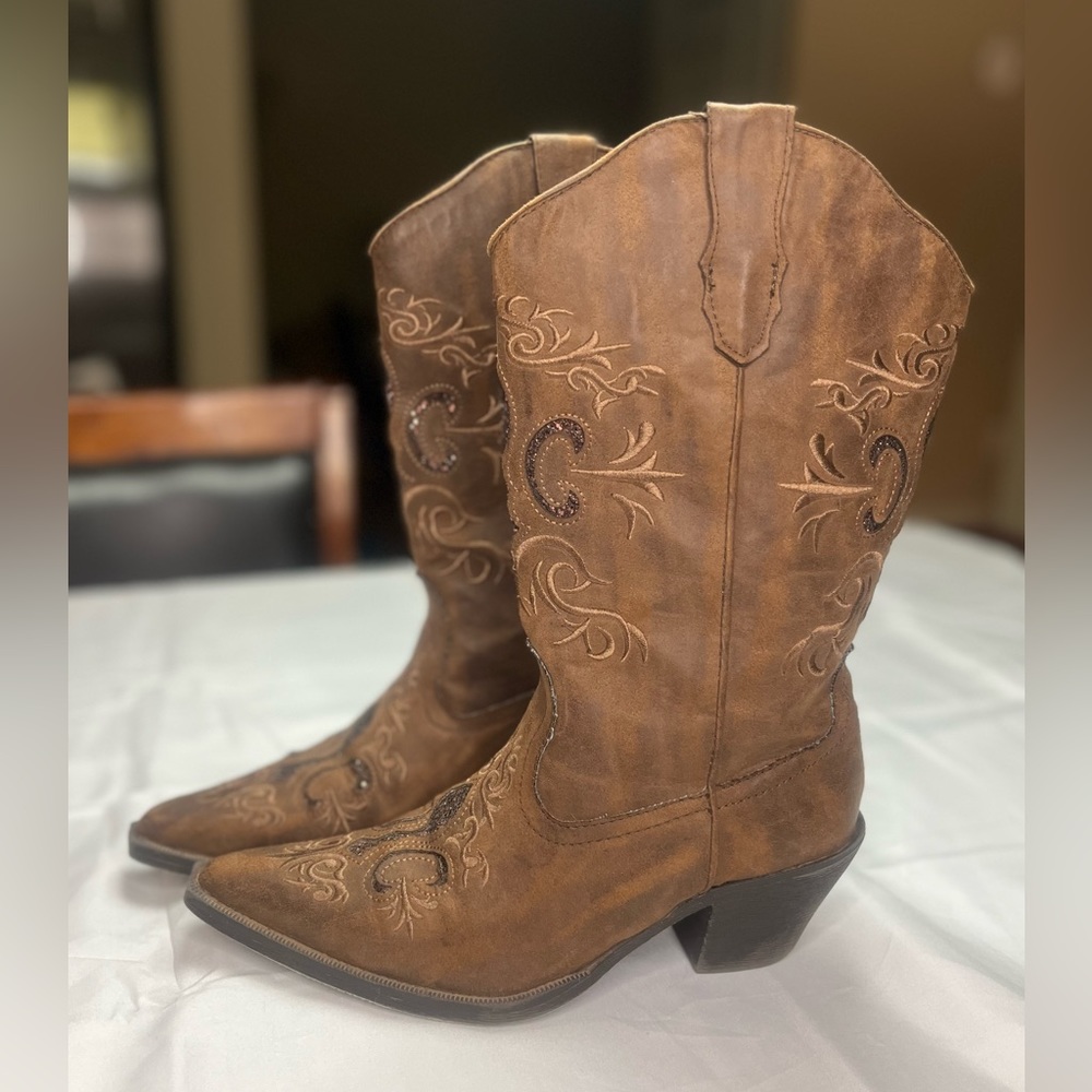 Roper Glitter Underlay Boot | 7.5